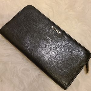 Coach Skinny Wallet in Pebbled Leather